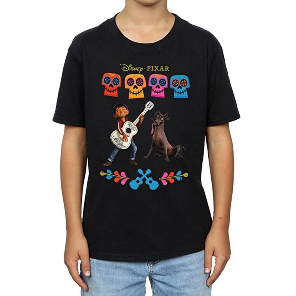 Coco Boys Miguel Logo Cotton T-Shirt / Black